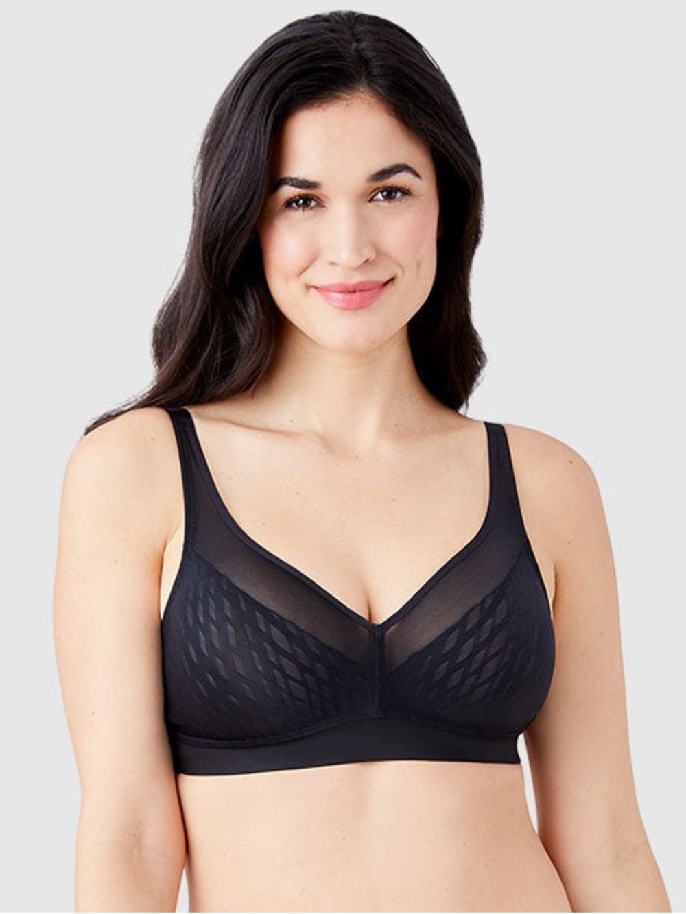 Wacoal Elevated Allure Wire Free Bra 852336 Black Size 38C No Wire Ultimate Lift